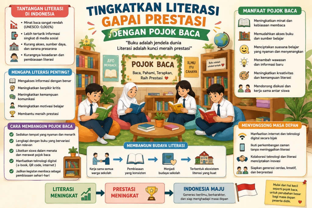 Tingkatkan Literasi Gapai Prestasi dengan Pojok Baca